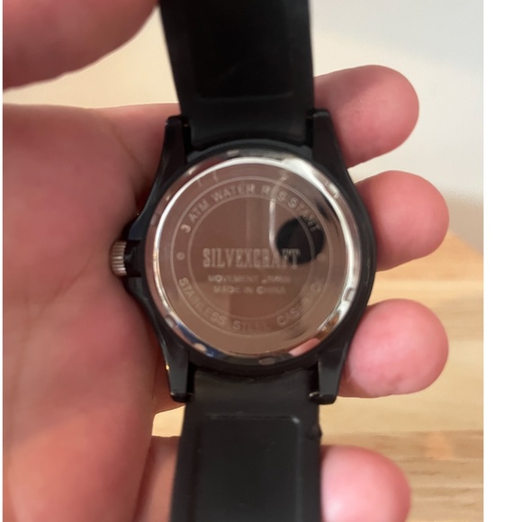 Silvexcraft black unisex wrist watch with Swarovski elements EUC - Picture 8 of 9